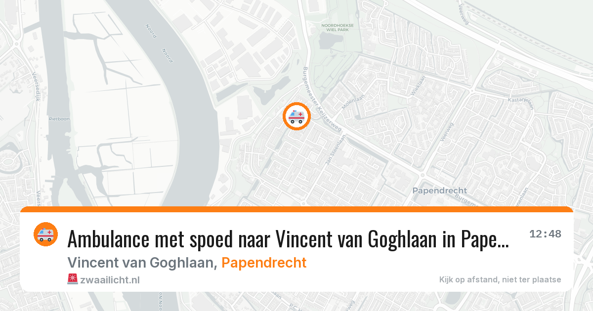 Ambulance met spoed naar Vincent van Goghlaan in Papendrecht — 21 apr 2026