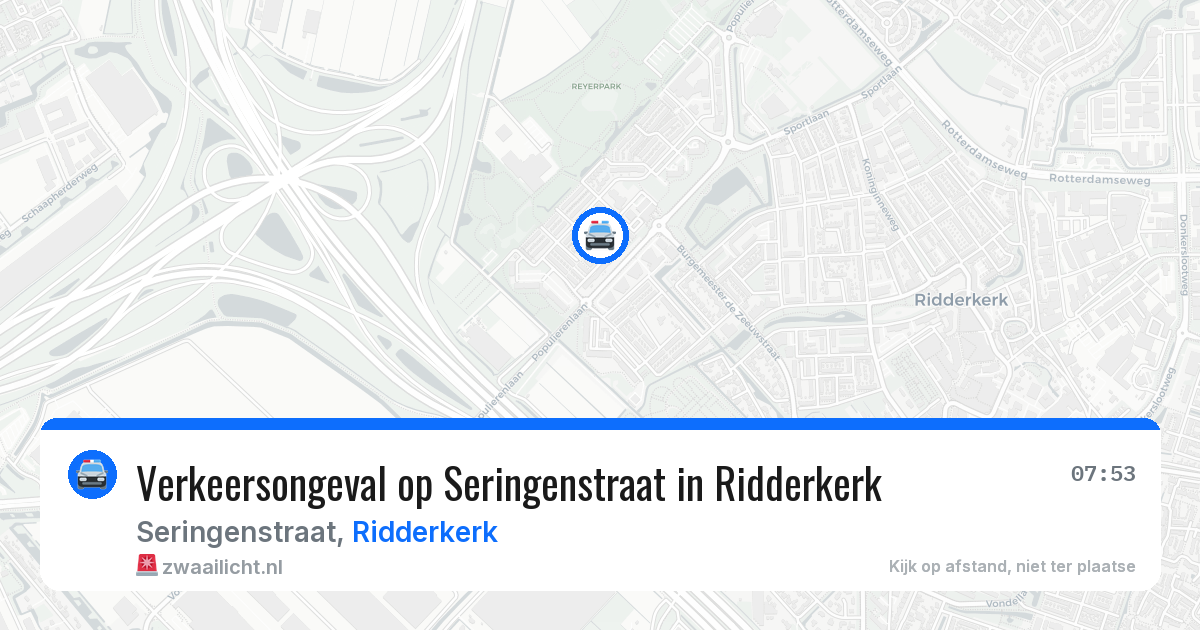 Verkeersongeval op Seringenstraat in Ridderkerk — 22 apr 2026