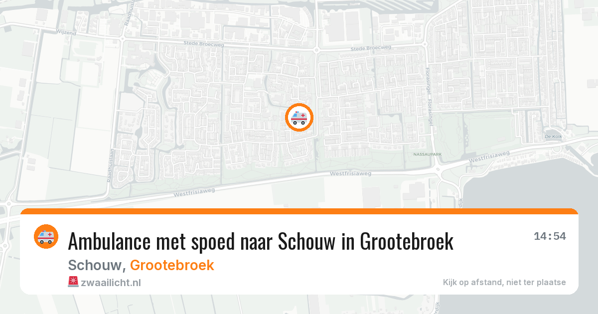Ambulance met spoed naar Schouw in Grootebroek — 15 jul 2026