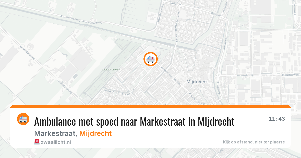 Ambulance met spoed naar Markestraat in Mijdrecht — 23 jan 2026