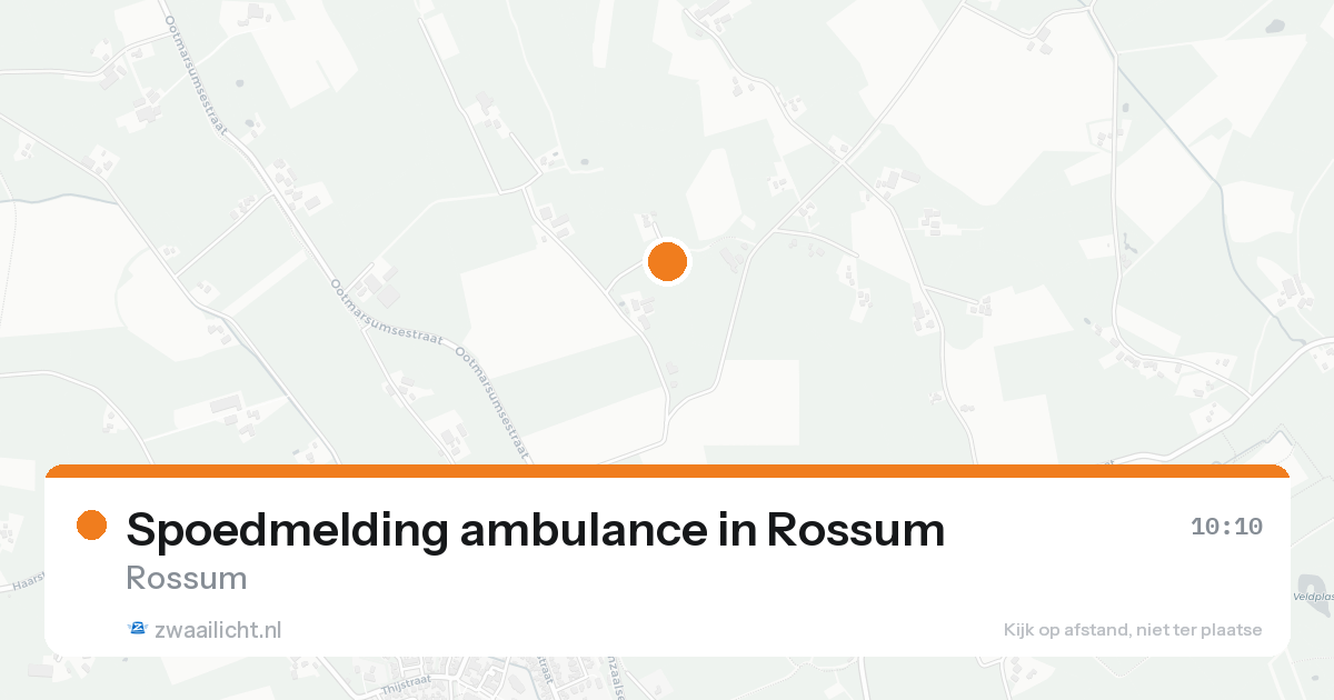 Spoedmelding ambulance in Rossum — 14 aug 2026
