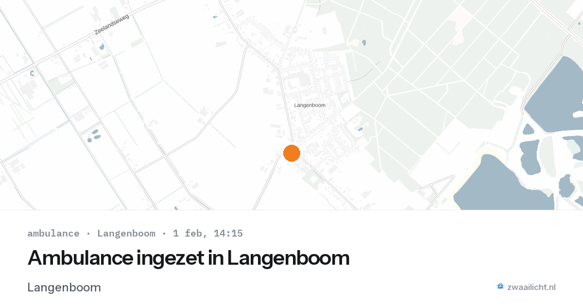 Ambulance ingezet in Langenboom — 1 feb 2026