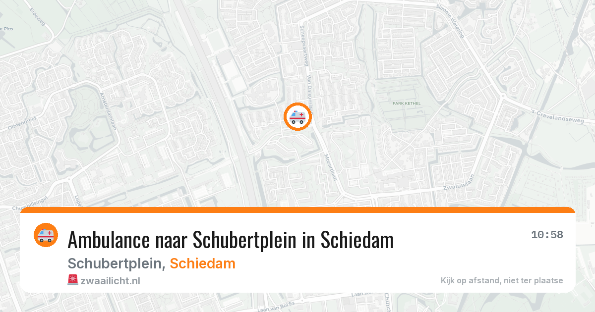 Ambulance naar Schubertplein in Schiedam — 19 mrt 2026
