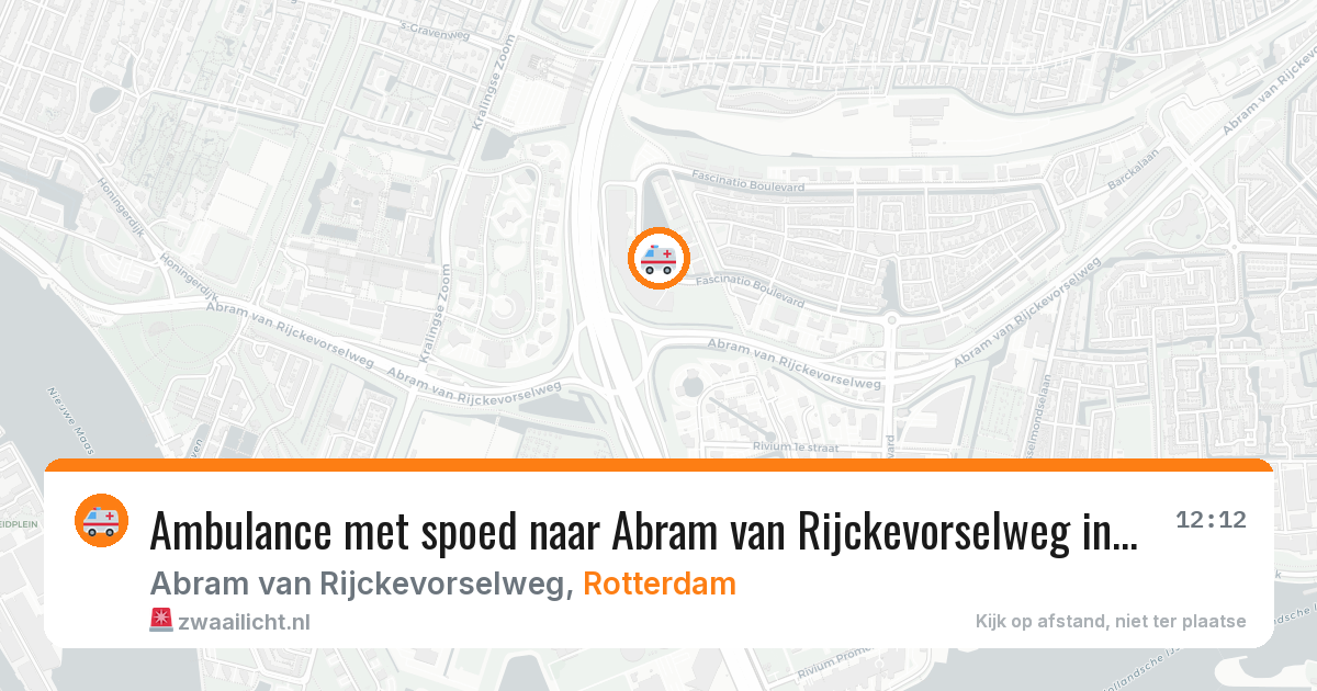 Ambulance met spoed naar Abram van Rijckevorselweg in Rotterdam — 23 mei 2026