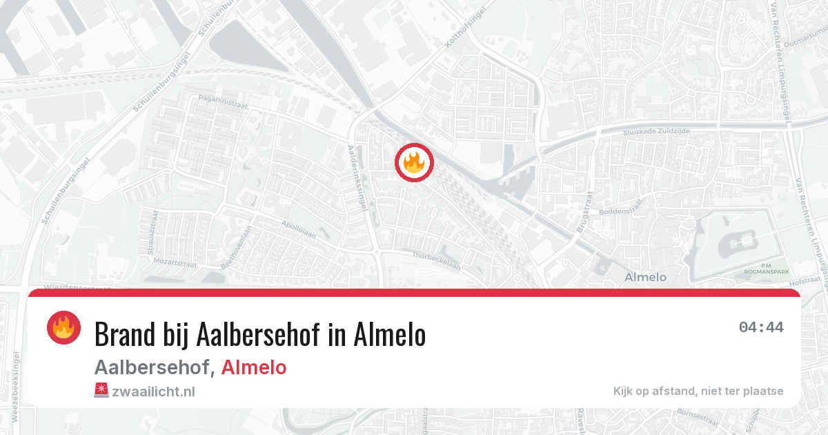 Brand bij Aalbersehof in Almelo — 28 jun 2026