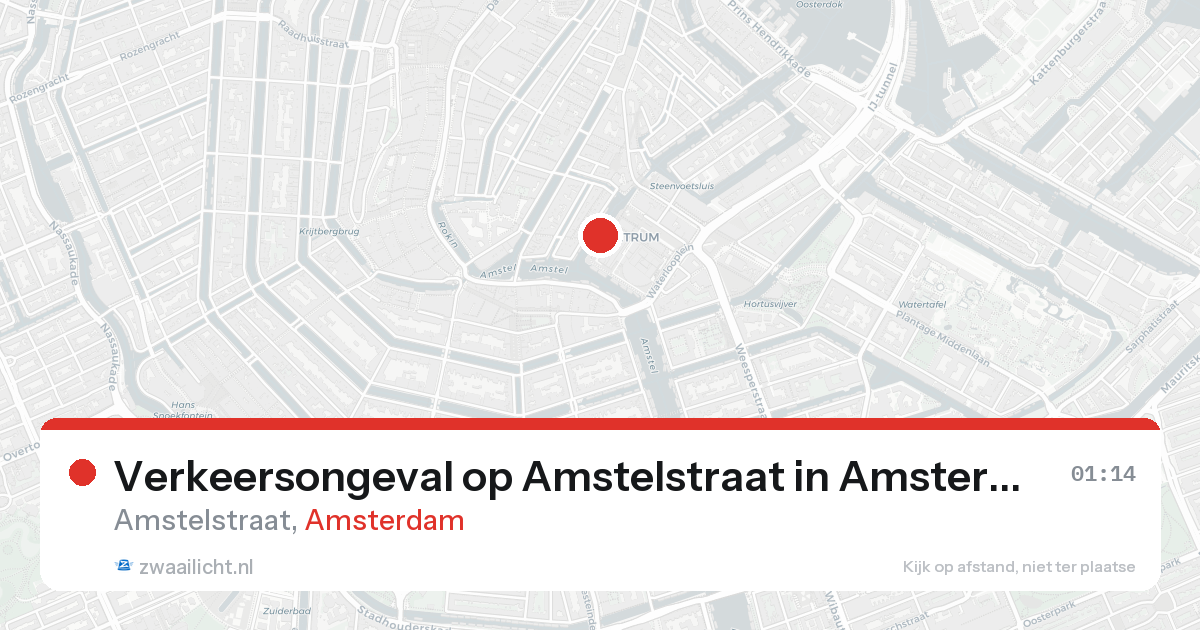 Verkeersongeval op Amstelstraat in Amsterdam — 8 feb 2026