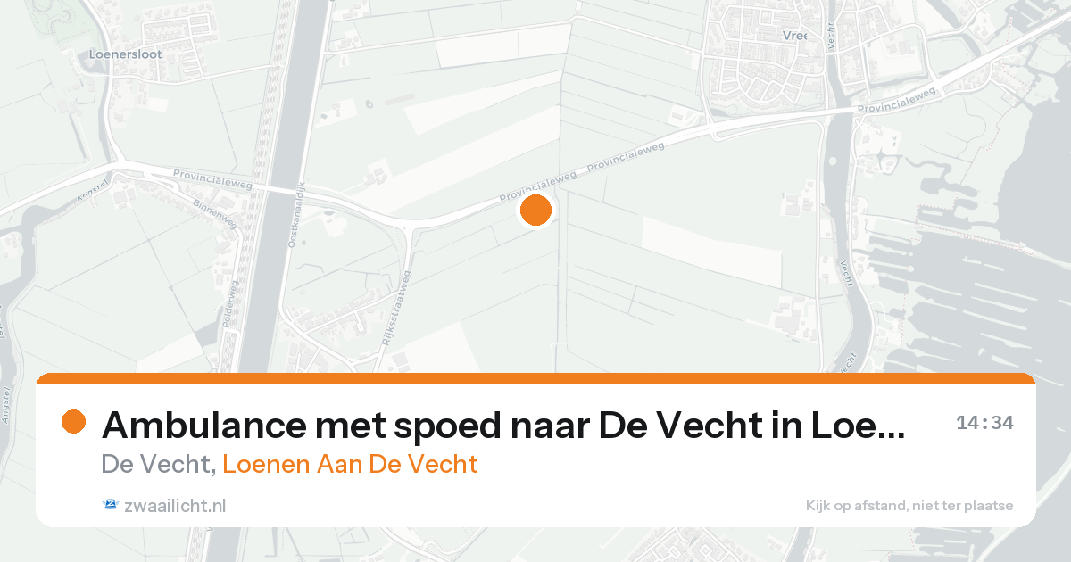 Ambulance met spoed naar De Vecht in Loenen Aan De Vecht — 16 aug 2026