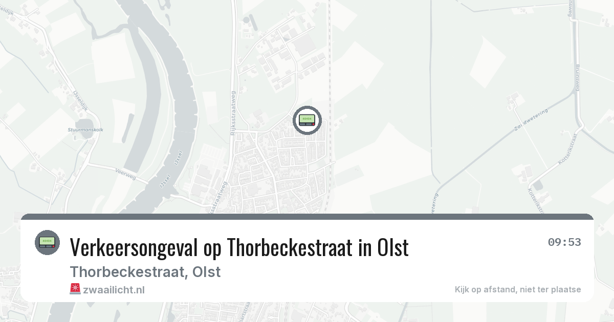 Verkeersongeval op Thorbeckestraat in Olst — 10 jul 2026
