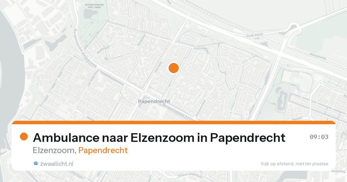 Ambulance naar Elzenzoom in Papendrecht — 16 aug 2026