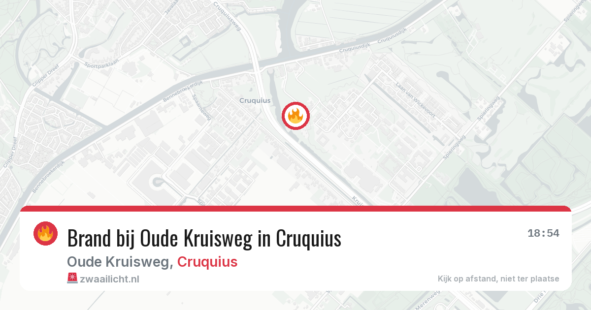 Brand bij Oude Kruisweg in Cruquius — 8 mrt 2026