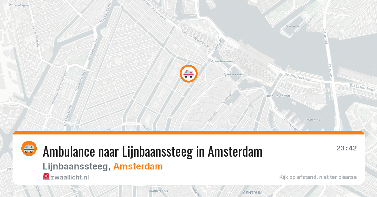 Ambulance naar Lijnbaanssteeg in Amsterdam — 14 jun 2026