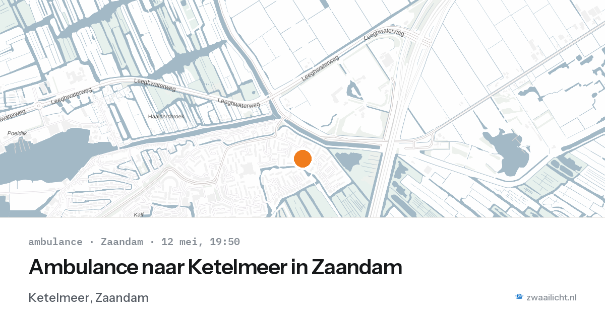 Ambulance naar Ketelmeer in Zaandam — 12 mei 2026
