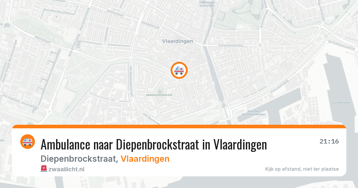 Ambulance naar Diepenbrockstraat in Vlaardingen — 23 jul 2026