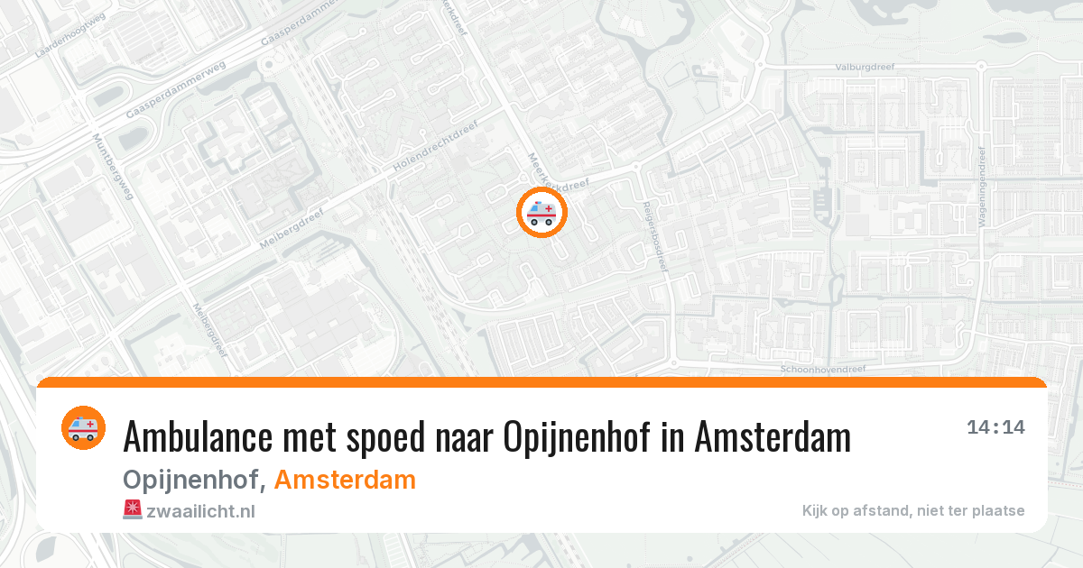 Ambulance met spoed naar Opijnenhof in Amsterdam — 5 aug 2026