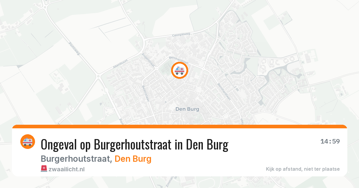 Ongeval op Burgerhoutstraat in Den Burg — 12 feb 2026