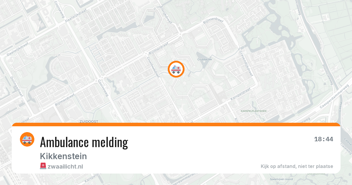 Ambulance melding — 6 jul 2026