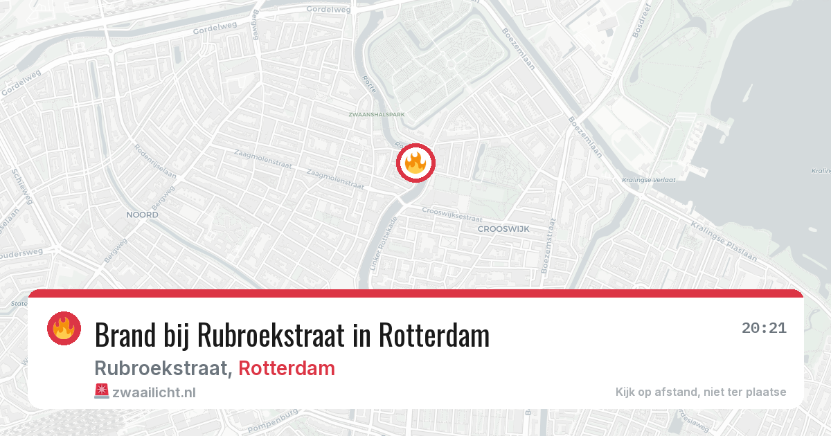 Brand bij Rubroekstraat in Rotterdam — 8 aug 2026
