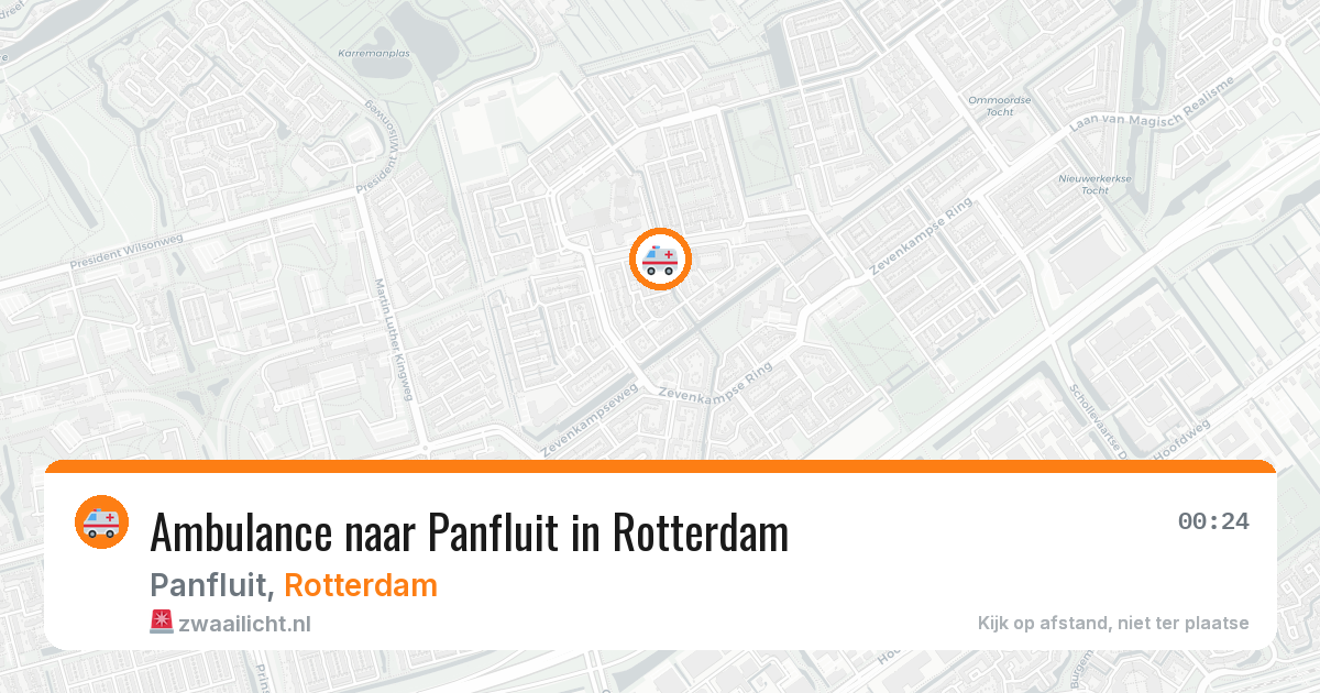 Ambulance naar Panfluit in Rotterdam — 6 jul 2026