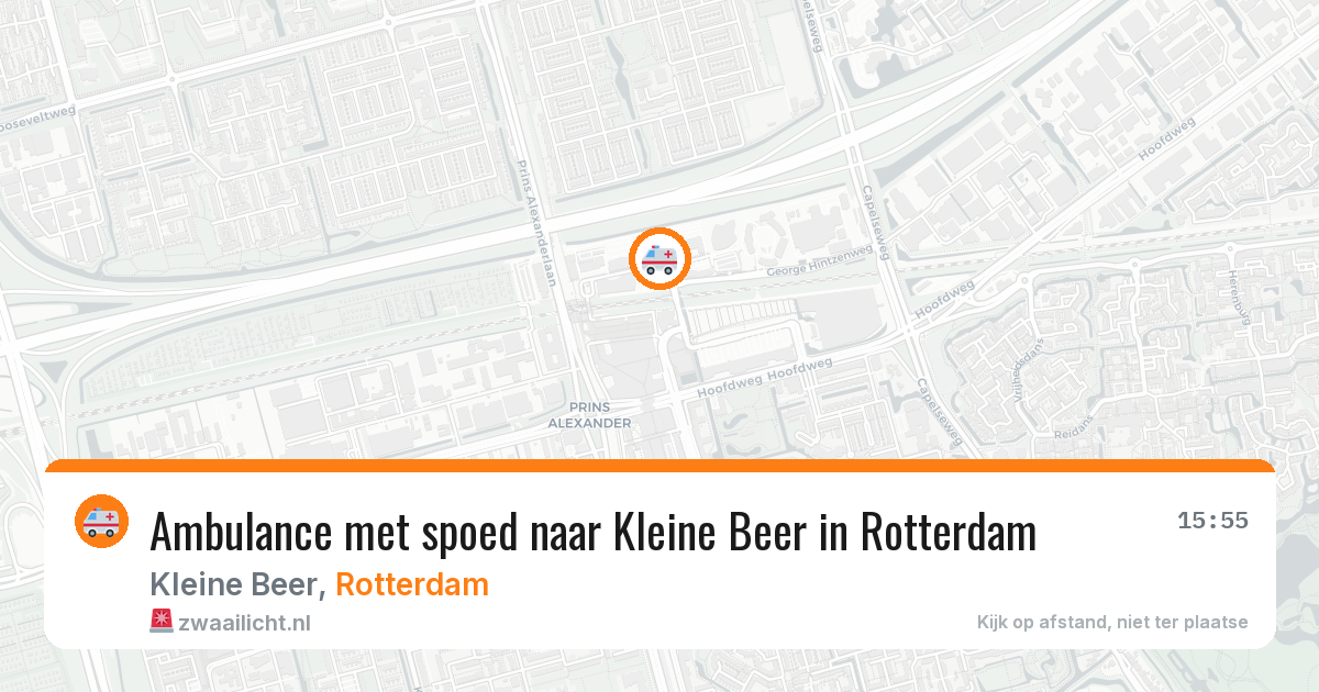 Ambulance met spoed naar Kleine Beer in Rotterdam — 12 mei 2026