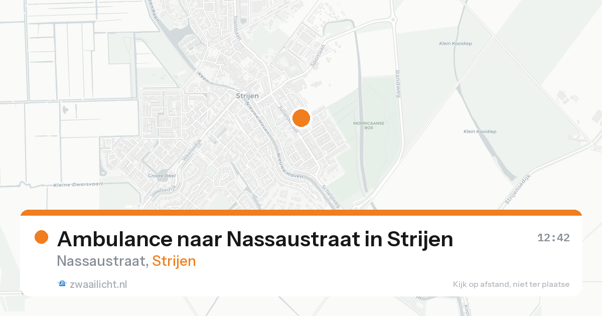 Ambulance naar Nassaustraat in Strijen — 31 jan 2026