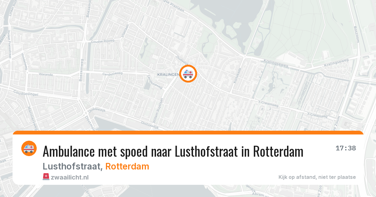 Ambulance met spoed naar Lusthofstraat in Rotterdam — 29 mei 2026