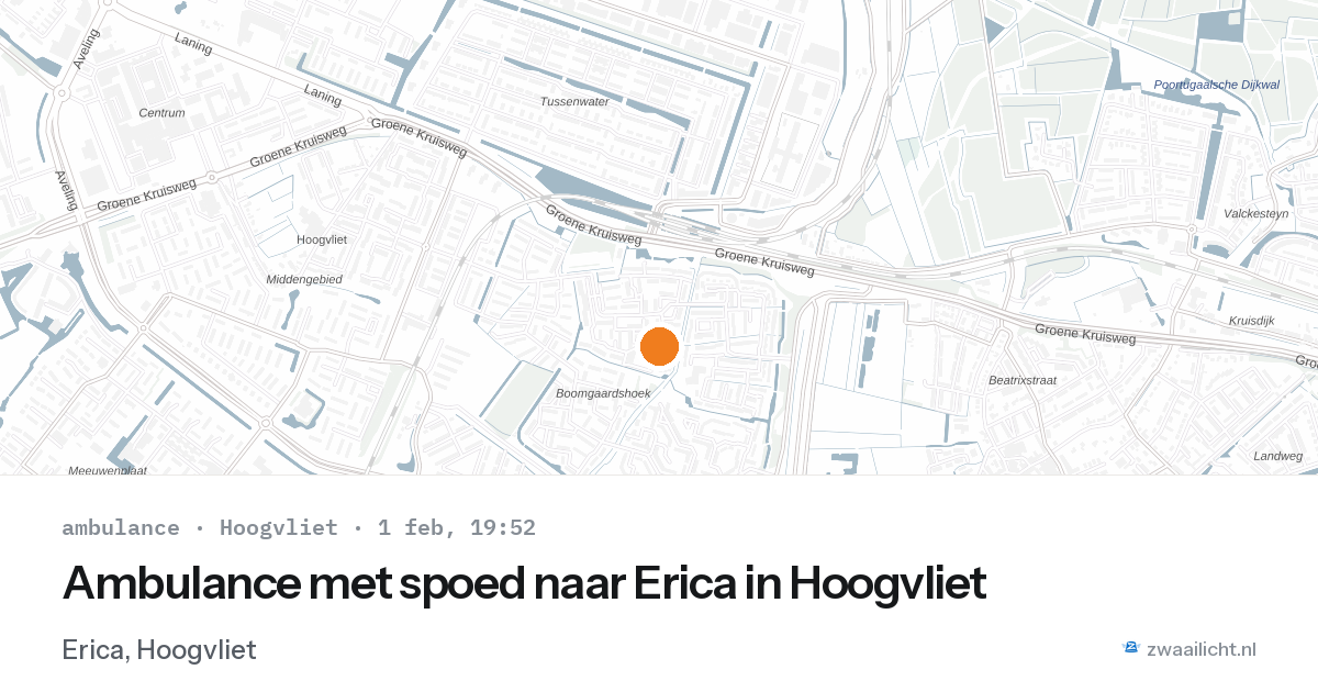 Ambulance met spoed naar Erica in Hoogvliet — 1 feb 2026