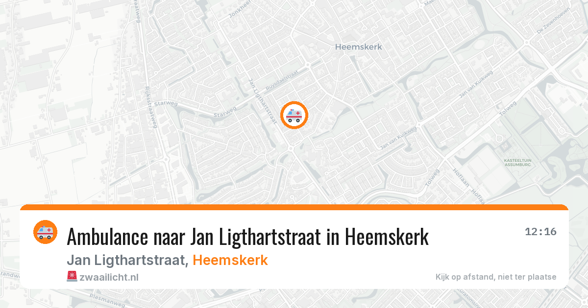 Ambulance naar Jan Ligthartstraat in Heemskerk — 28 jun 2026