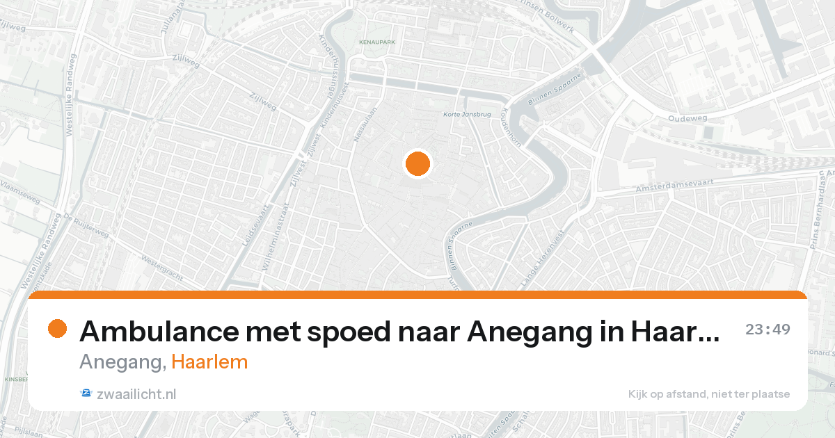 Ambulance met spoed naar Anegang in Haarlem — 15 aug 2026
