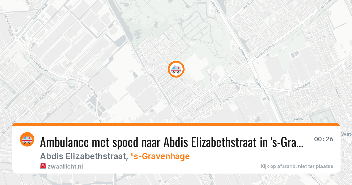 Ambulance met spoed naar Abdis Elizabethstraat in 's-Gravenhage — 10 mei 2026