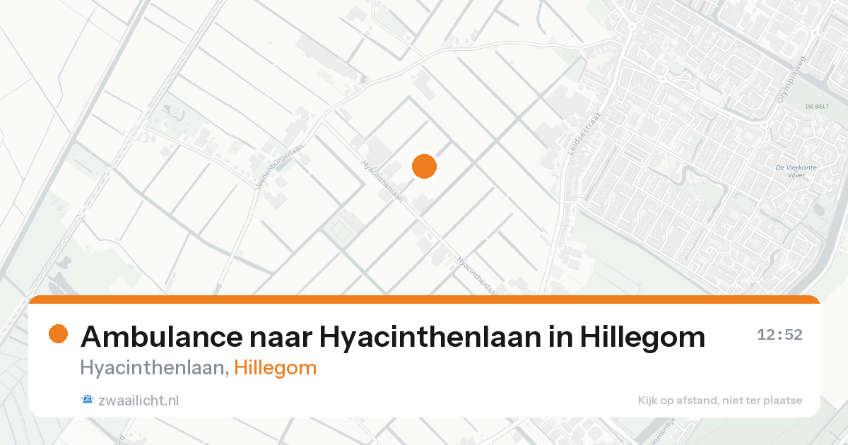 Ambulance naar Hyacinthenlaan in Hillegom — 17 aug 2026