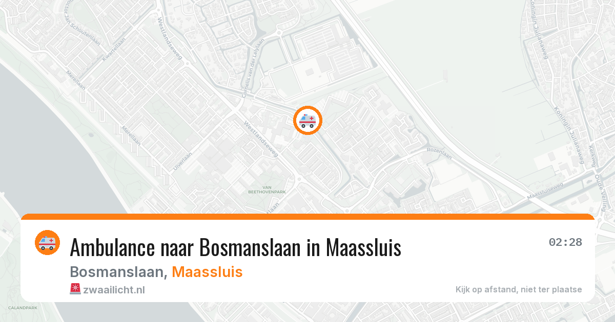 Ambulance naar Bosmanslaan in Maassluis — 1 aug 2026