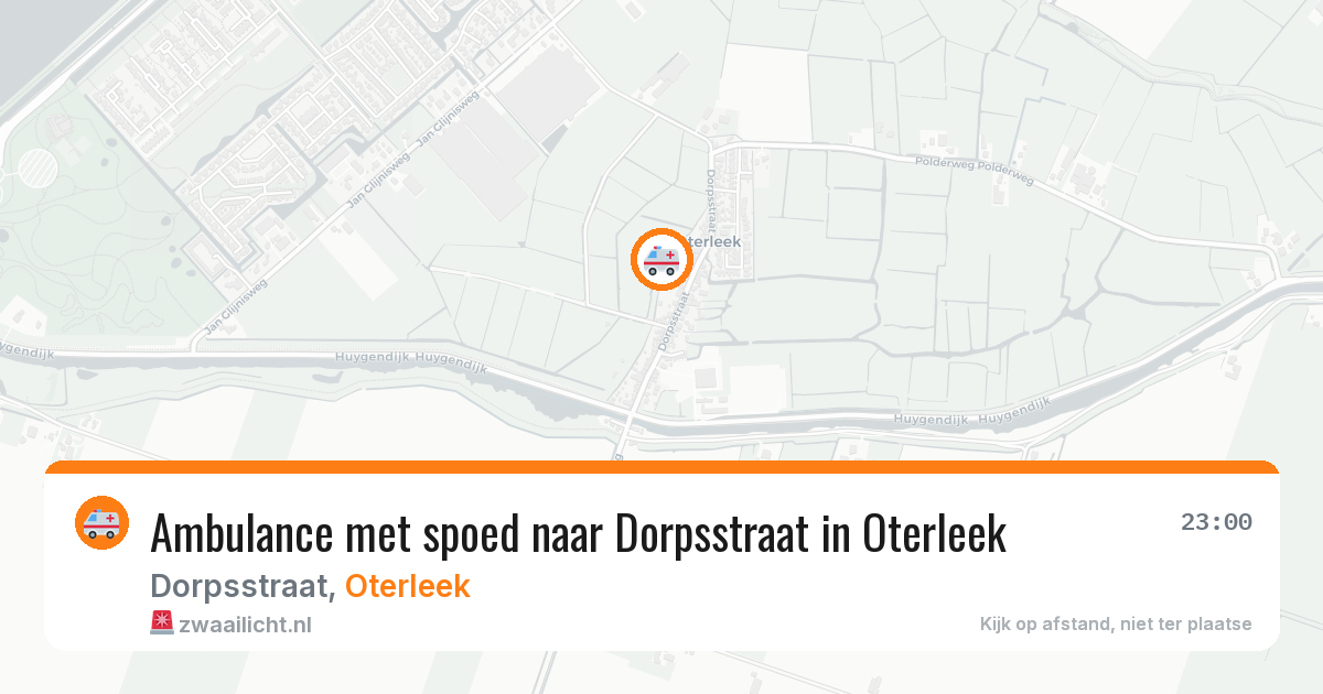 Ambulance met spoed naar Dorpsstraat in Oterleek — 14 feb 2026