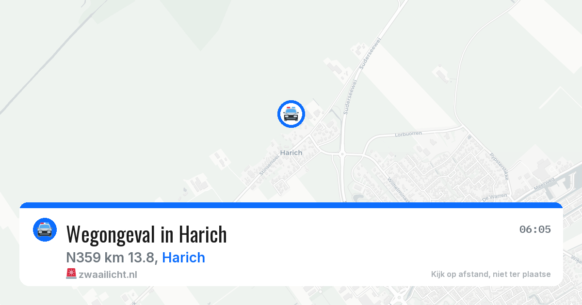 Wegongeval in Harich — 10 jul 2026
