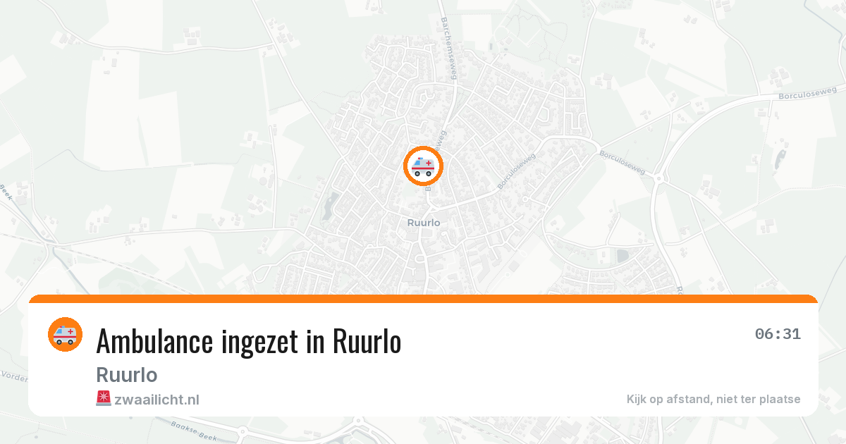 Ambulance ingezet in Ruurlo — 6 mrt 2026