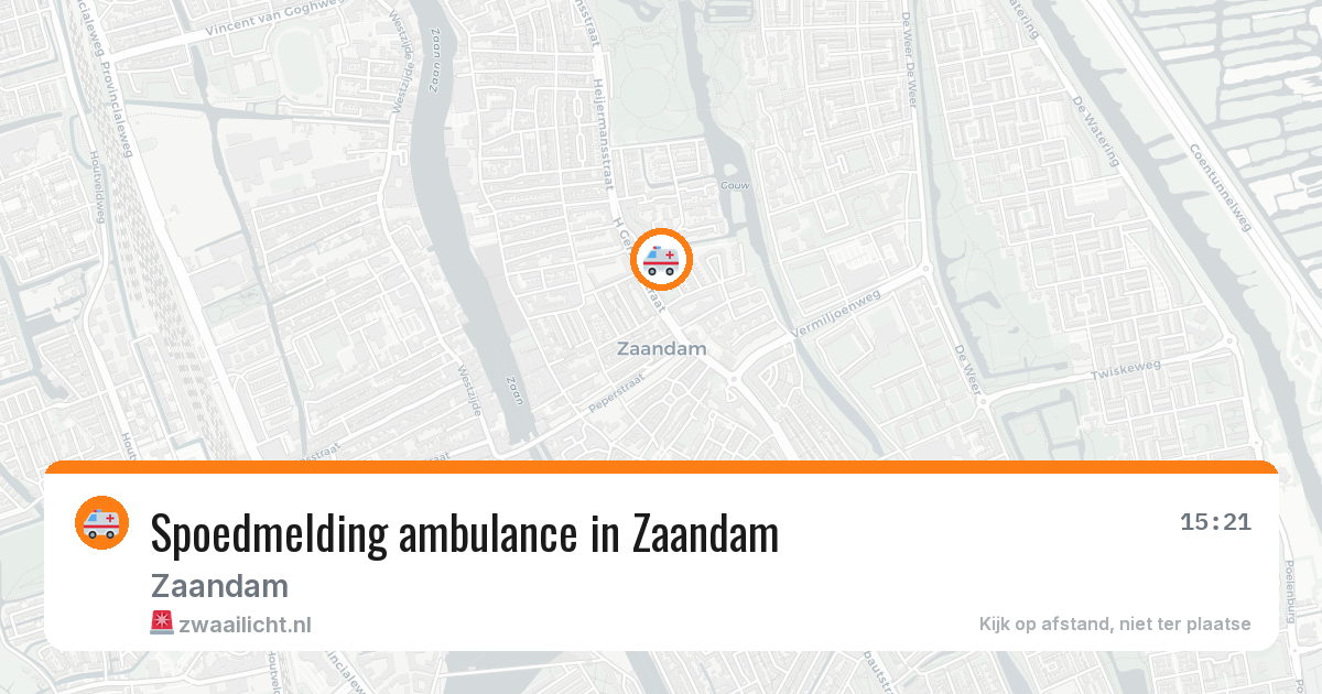 Spoedmelding ambulance in Zaandam — 1 jul 2026