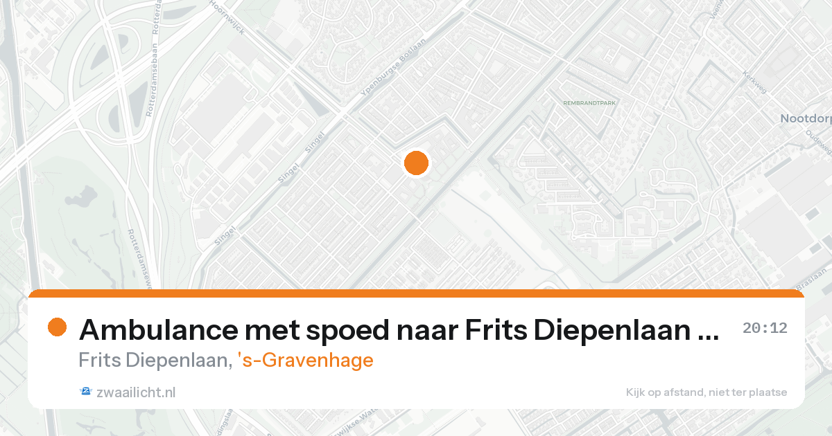Ambulance met spoed naar Frits Diepenlaan in 's-Gravenhage — 7 mei 2026