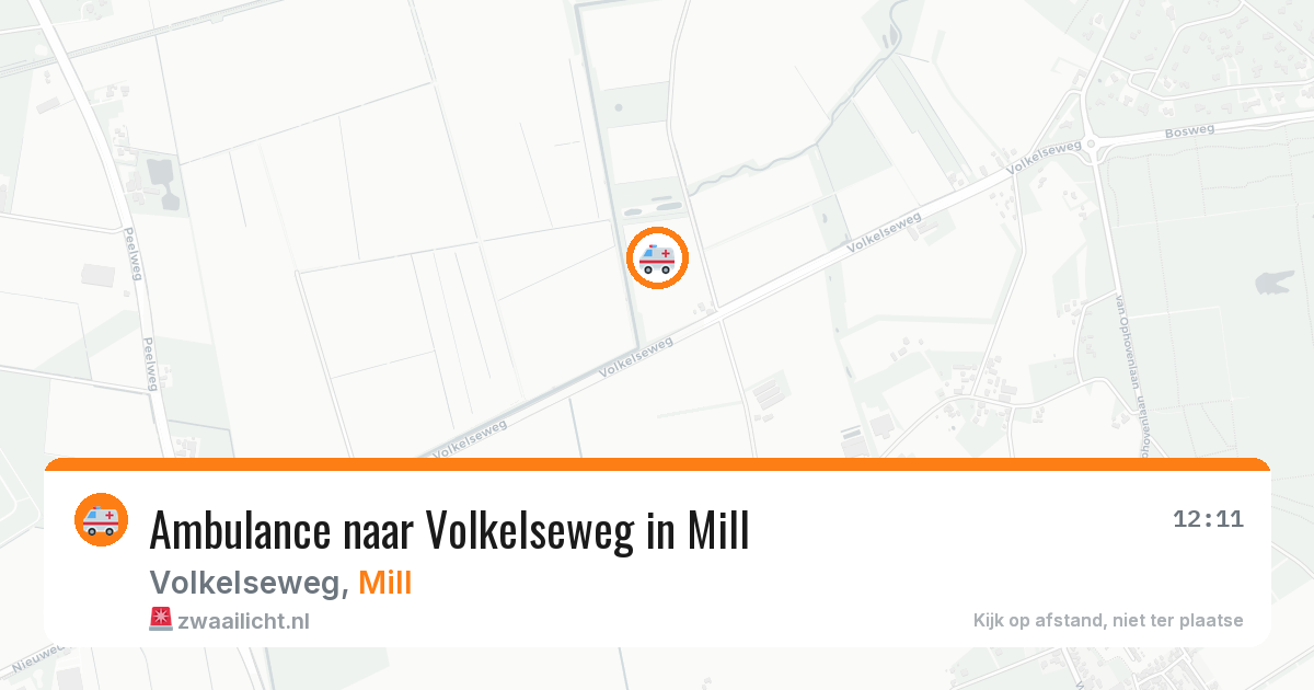 Ambulance naar Volkelseweg in Mill — 23 feb 2026