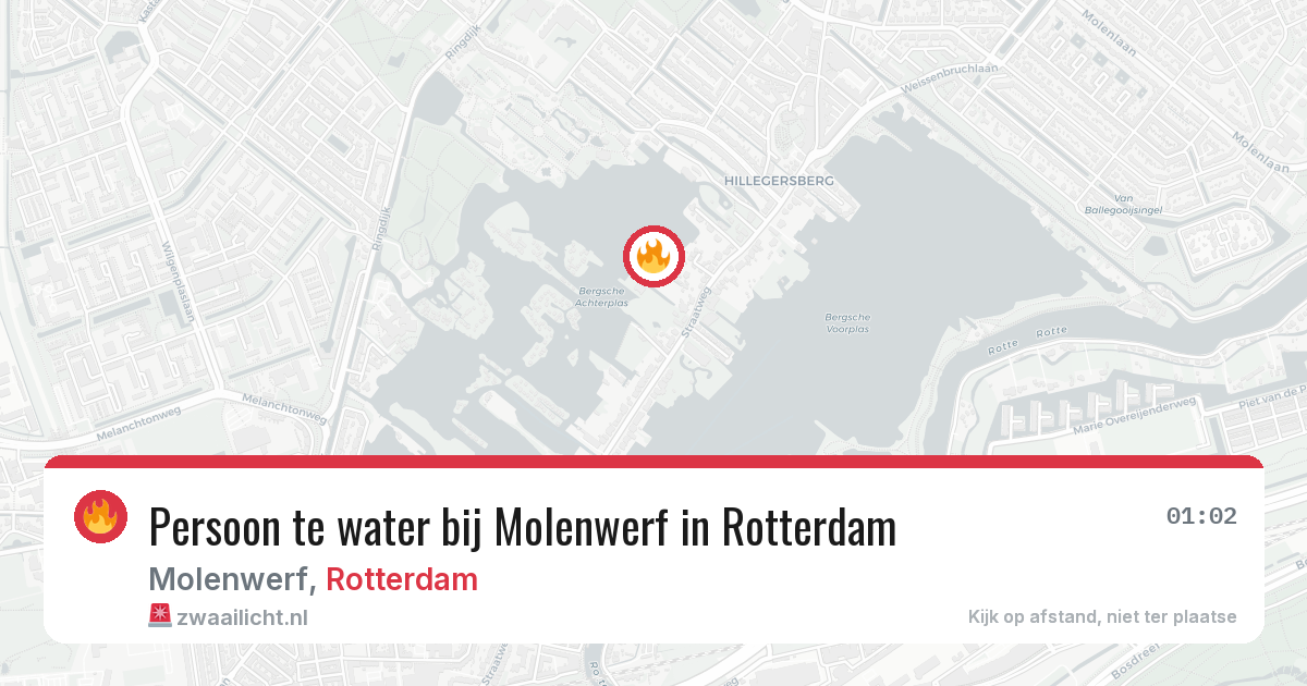 Persoon te water bij Molenwerf in Rotterdam — 25 apr 2026