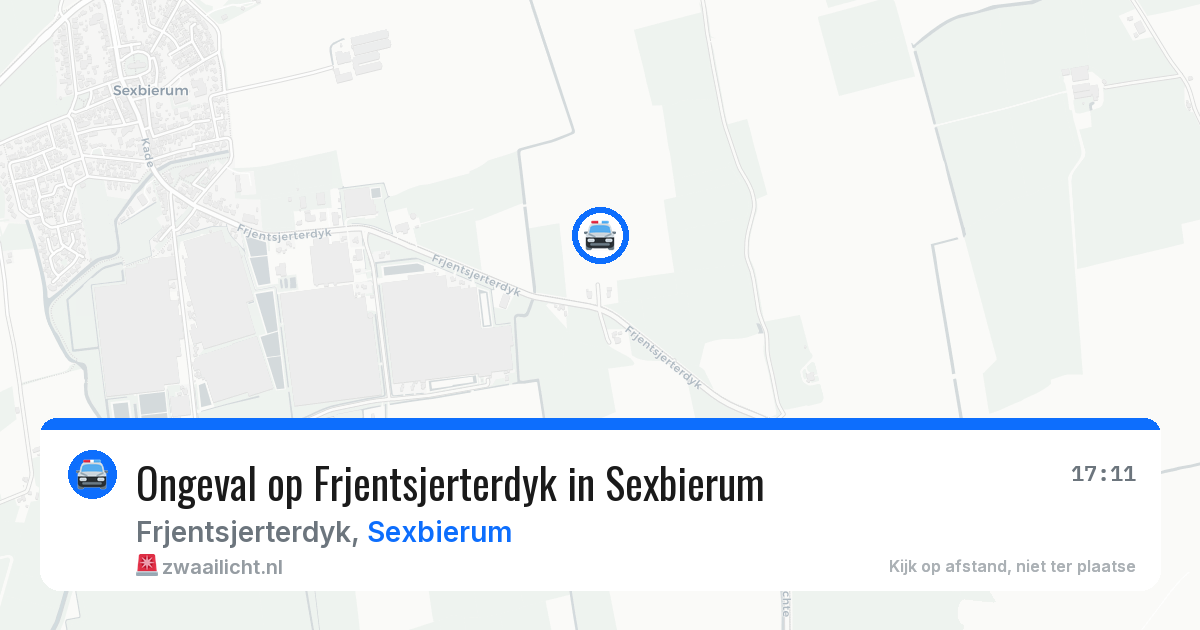 Ongeval op Frjentsjerterdyk in Sexbierum — 9 mei 2026