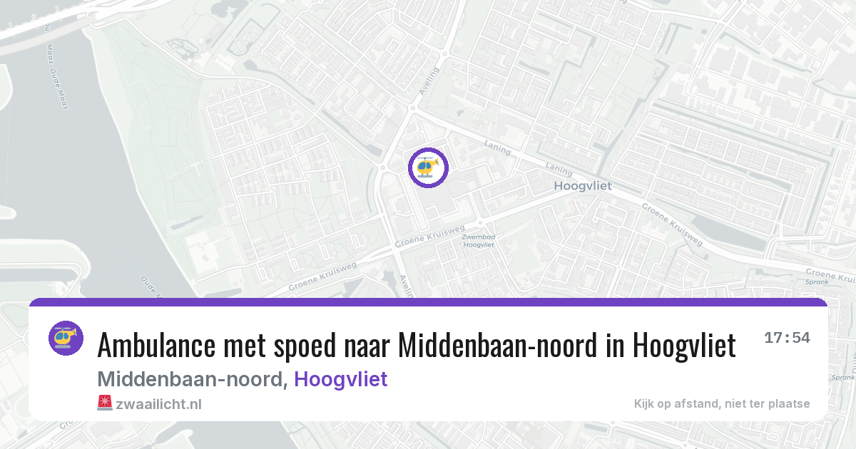 Ambulance met spoed naar Middenbaan-noord in Hoogvliet — 4 mei 2026