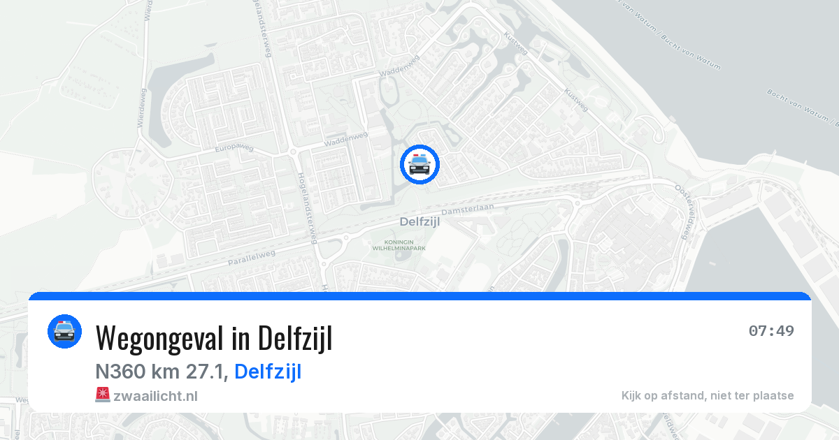 Wegongeval in Delfzijl — 25 mrt 2026