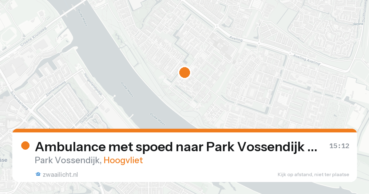Ambulance met spoed naar Park Vossendijk in Hoogvliet — 25 aug 2026