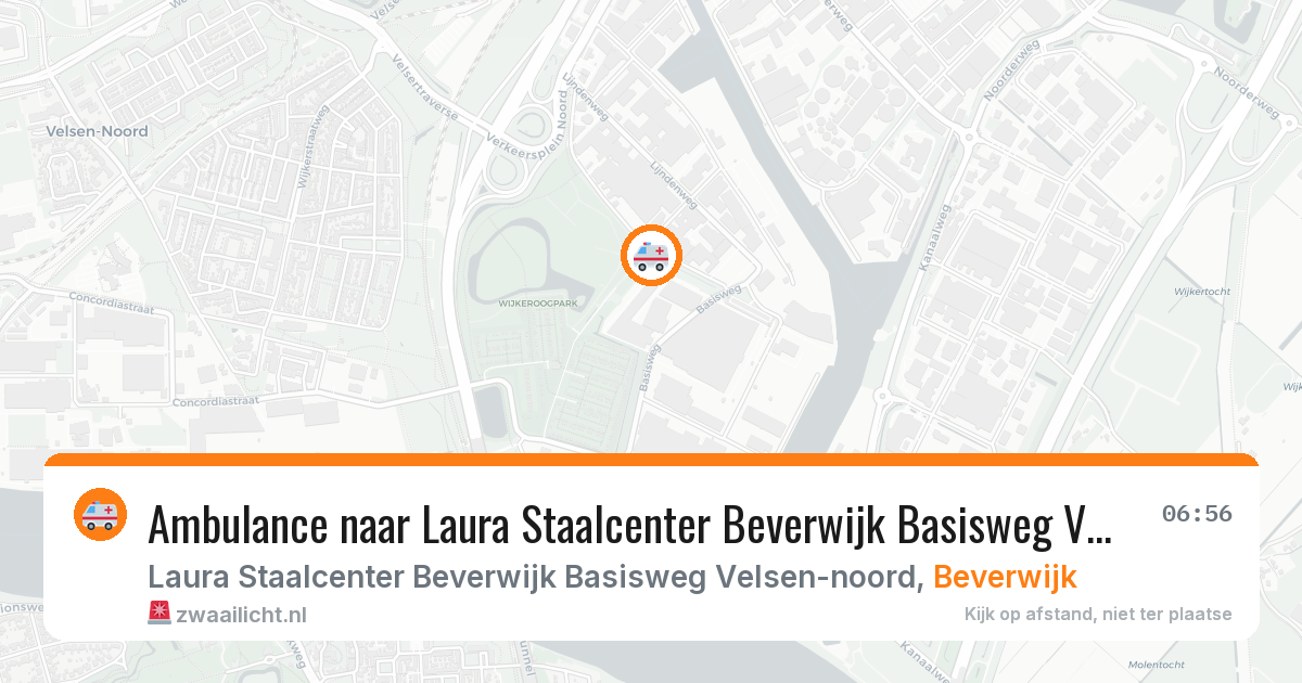 Ambulance naar Laura Staalcenter Beverwijk Basisweg Velsen-noord in Beverwijk — 17 mrt 2026