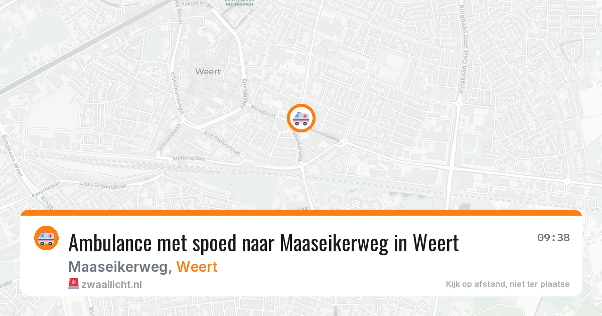 Ambulance met spoed naar Maaseikerweg in Weert — 9 jul 2026
