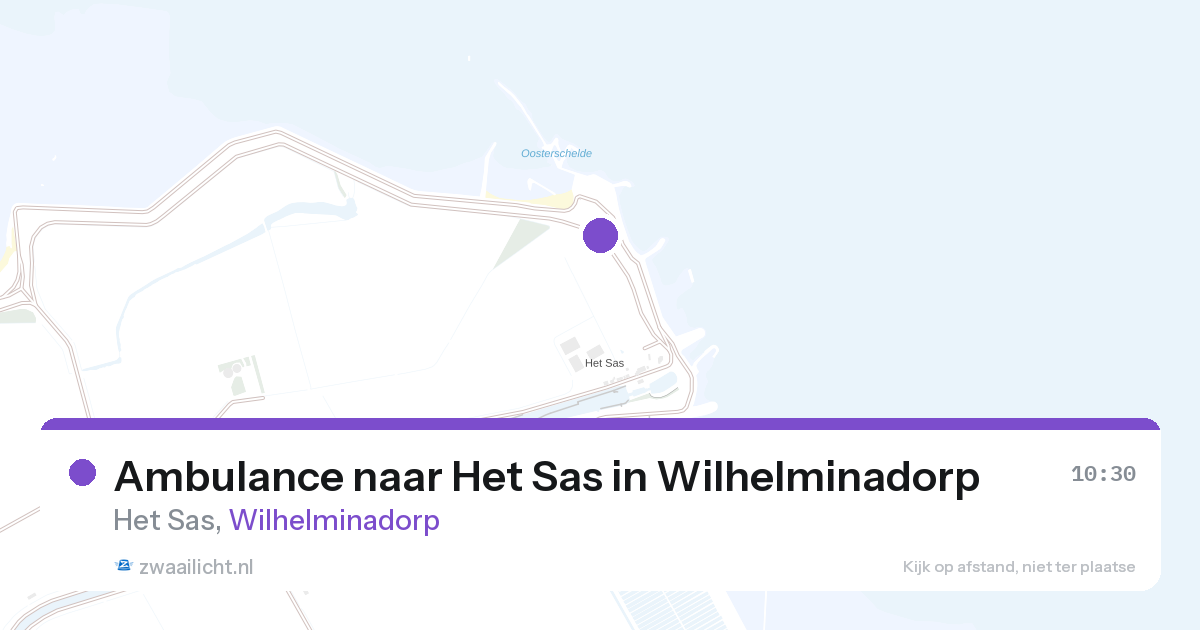 Ambulance naar Het Sas in Wilhelminadorp — 27 aug 2026