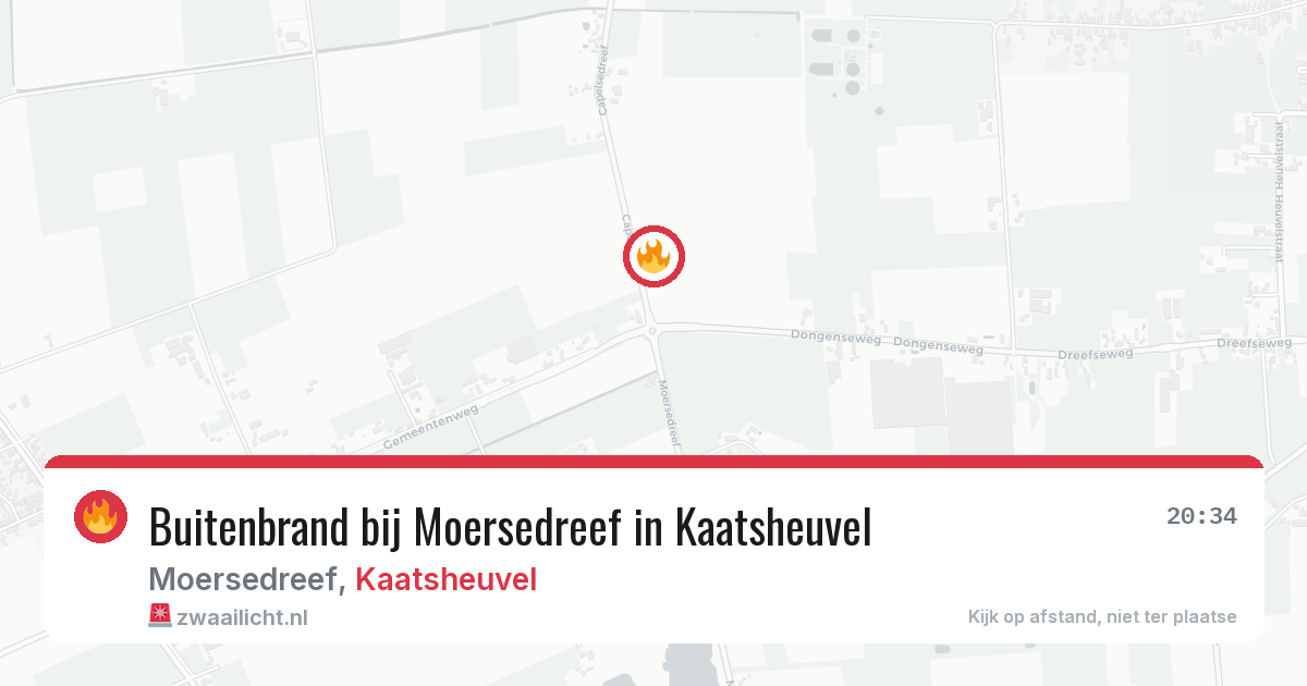 Buitenbrand bij Moersedreef in Kaatsheuvel — 13 jul 2026
