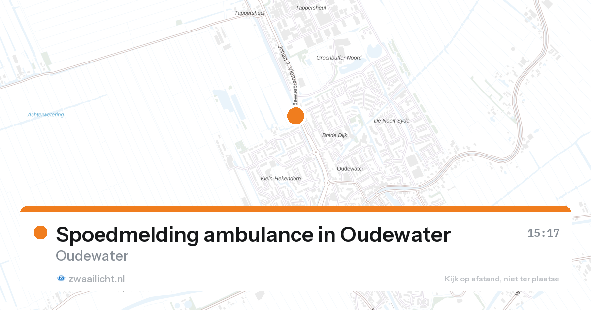 Spoedmelding ambulance in Oudewater — 26 aug 2026