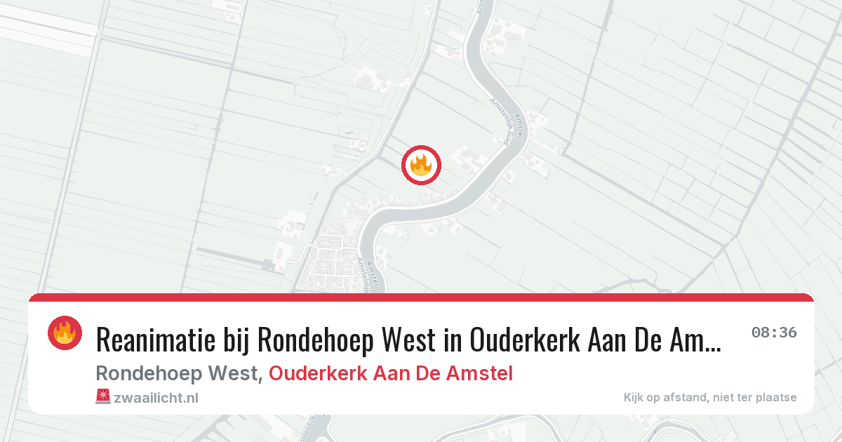 Reanimatie bij Rondehoep West in Ouderkerk Aan De Amstel — 20 jun 2026