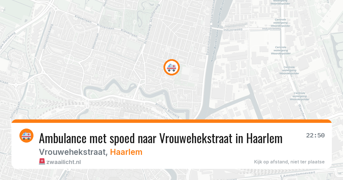 Ambulance met spoed naar Vrouwehekstraat in Haarlem — 16 jul 2026