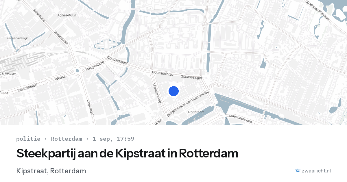 Steekpartij aan de Kipstraat in Rotterdam — 1 sep 2026